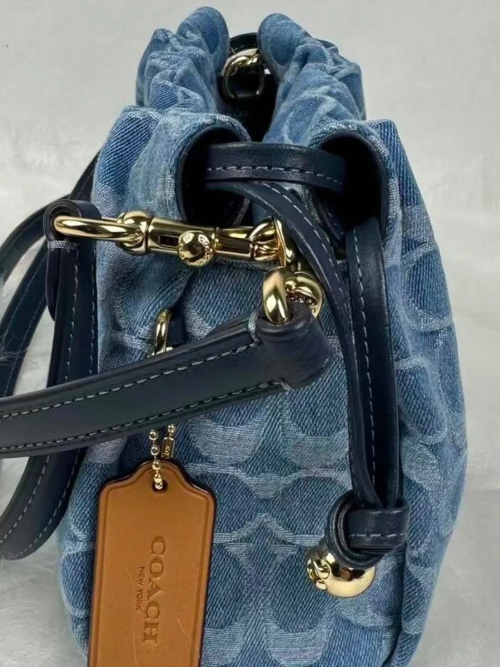 Coach large denim signatureFaye shoulder Bag - Picture 10 of 10